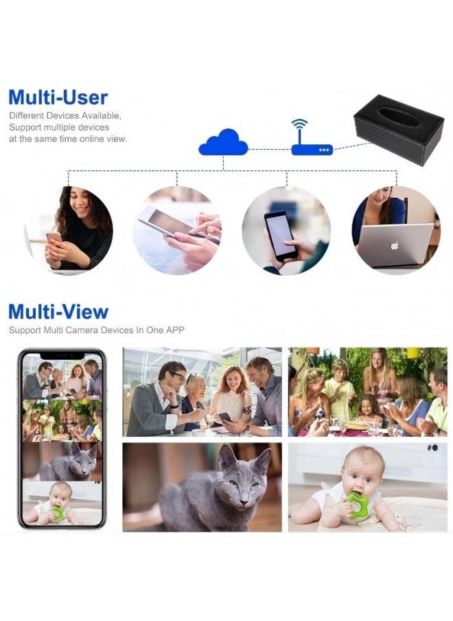 1080P Mini Wireless Wifi Spy Camera Portable HD Security Camera with Night Vision Motion Detection Cloud Storage Remote Viewing for Security