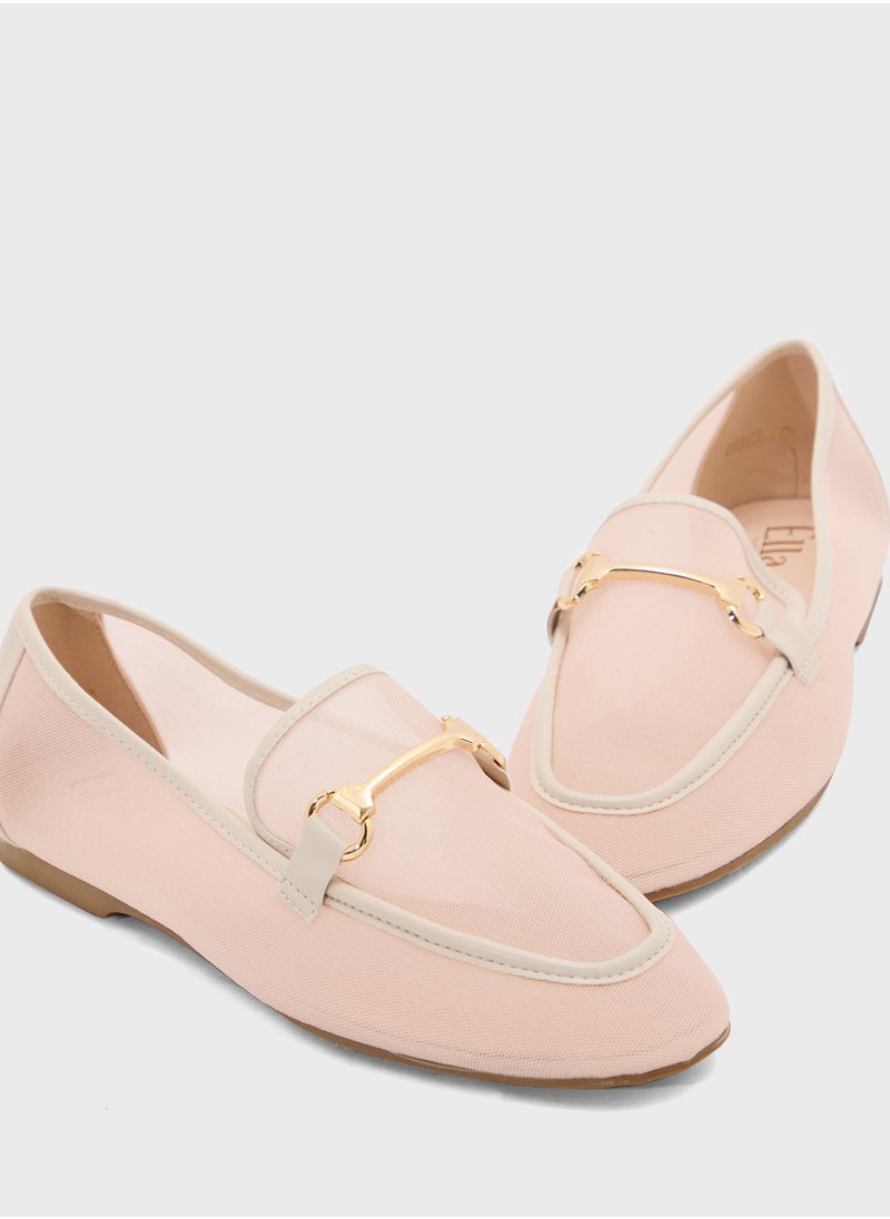ELLA Mesh Trim Detail Mocassin  - Image 4