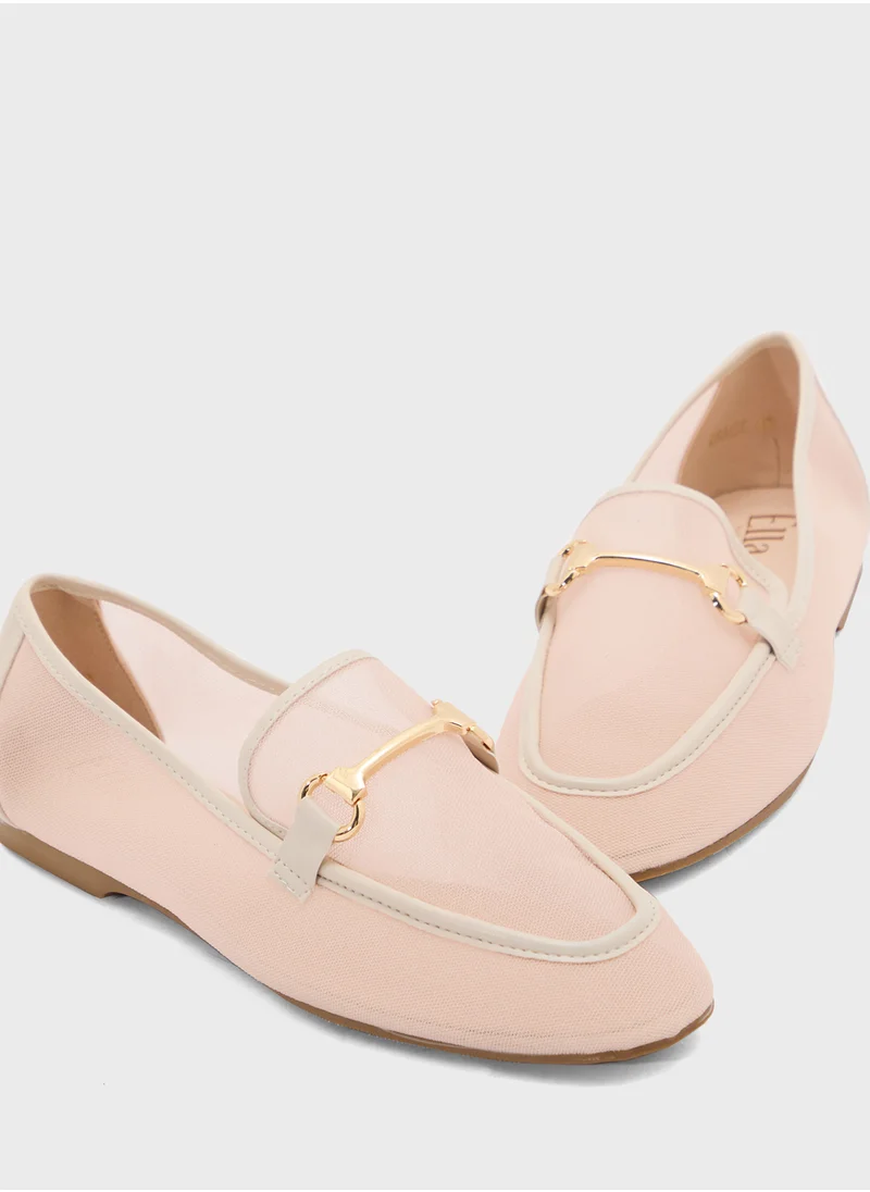 ELLA Mesh Trim Detail Mocassin