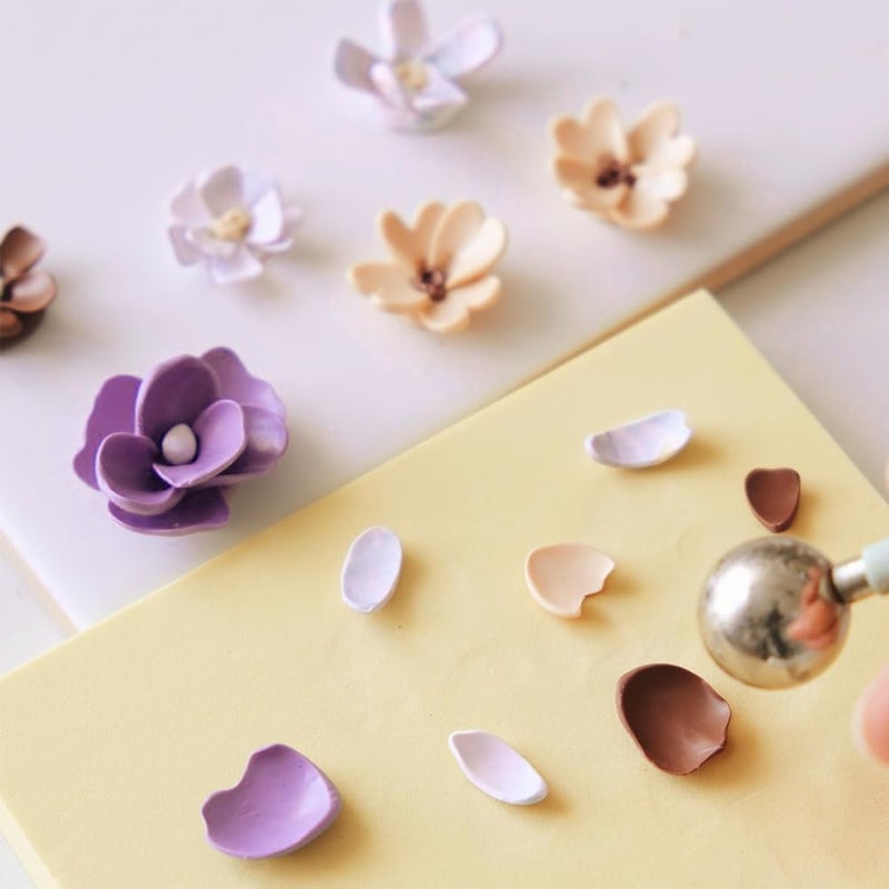 beinkmake 18Pcs Flower Petal Polymer Clay Cutters Floral Clay Earrings Cutters Polymer Jewelry Cutter for Earrings Making Birthday Party DIY Supplies - Image 4