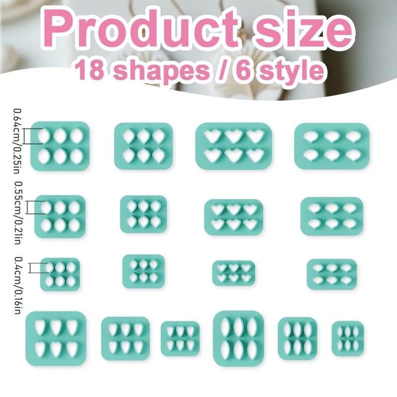 beinkmake 18Pcs Flower Petal Polymer Clay Cutters Floral Clay Earrings Cutters Polymer Jewelry Cutter for Earrings Making Birthday Party DIY Supplies - Image 2