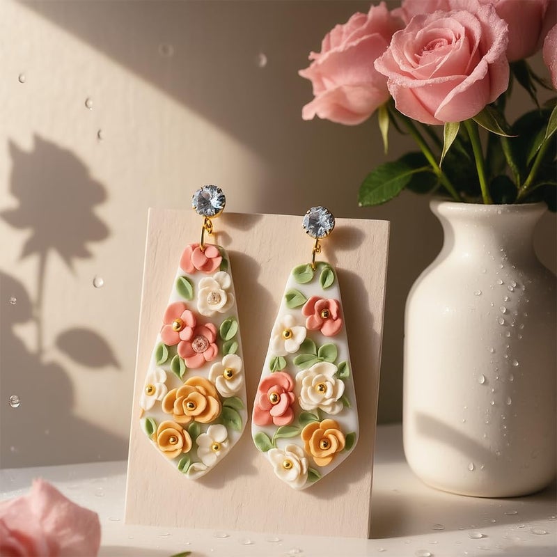 beinkmake 18Pcs Flower Petal Polymer Clay Cutters Floral Clay Earrings Cutters Polymer Jewelry Cutter for Earrings Making Birthday Party DIY Supplies - Image 5