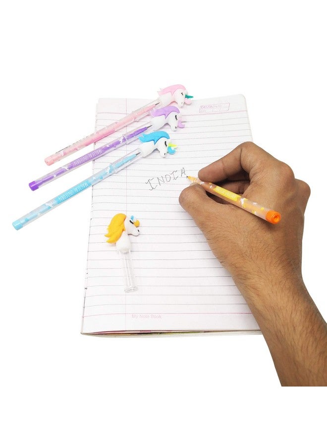 PARTEET Multicolor Unicorn Pencil Pack of 12 Pcs for for Kids (Assorted Colour) - Image 4