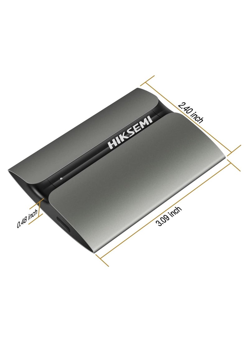 HIKSEMI HIKSEMI Portable External SSD 2TB, Read Speed Up to 560MB/s, USB 3.1/Type C Ultra Thin External SSD for PC/Laptop/Tablets/Smartphones (Grey) - T300S  - Image 3