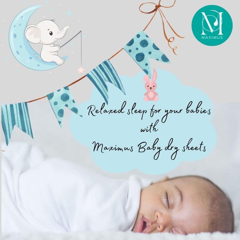 THE MAXIMUS MAXIMUS BABY DRY SHEET | Waterproof Bed Protector | Dry Mats | Combo 3 pieces | 250 GSM (Small, Maroon | Pink | Orange) - Image 2