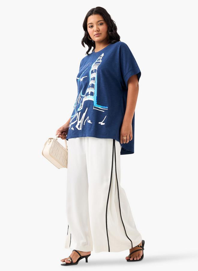 Ulla Popken Plus Size Ulla Popken Printed T-shirt - Image 2