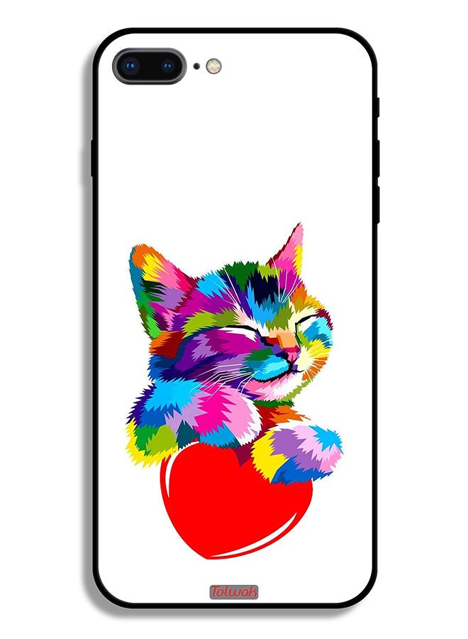 Tolwak Apple iPhone 7 Plus Protective Case Colourful Kitten - Image 1