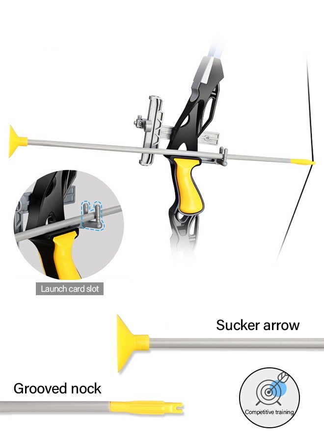 GROIC Sport Series Archery Shooting Set,  Basic Archery Set Outdoor Hunting Game, Bow and Arrow Toy for Kids, Include Target、Shoulder-strapped Quiver and 8 Suction Cup Arrows - Image 3