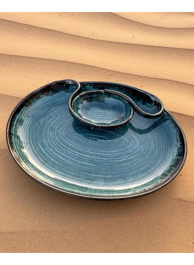 Tohfa Luxe Zaytuna Handmade Chip &amp; Dip Platter Large
