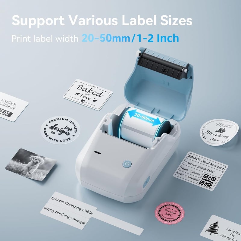 B1 Label Maker with Tapes,2 Inch Portable Thermal Label Printer for Home Office School Small Business, Address, Clothing, Crafts, Retail,Support Smartphones PC - Image 2