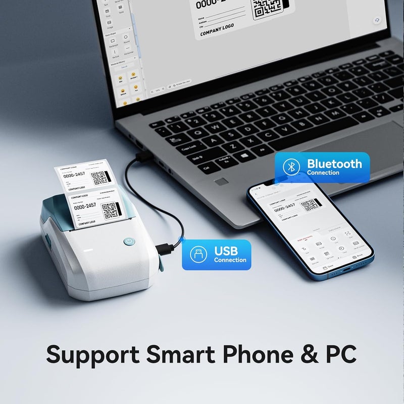 B1 Label Maker with Tapes,2 Inch Portable Thermal Label Printer for Home Office School Small Business, Address, Clothing, Crafts, Retail,Support Smartphones PC - Image 3