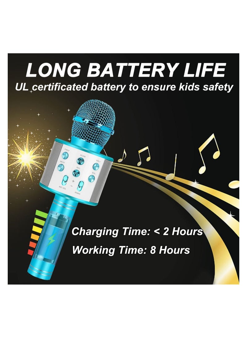 Generic Bluetooth Karaoke Microphone Wireless,Portable Singing Microphone for Kids Adults,Karaoke Machine for Kids Toys,Birthday Gifts Ideas for 3 4 5 6 7 8 9 10 11 12 Year Old  - Image 5