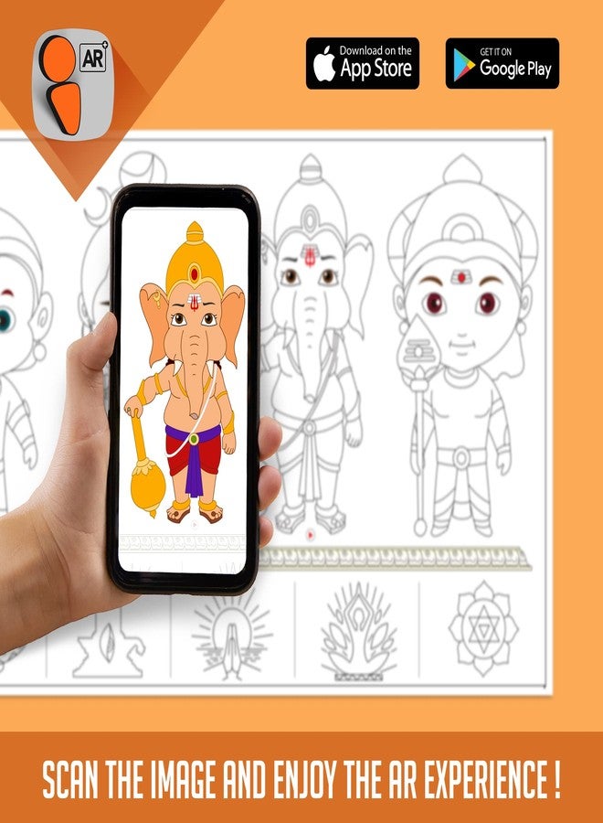 Inkmeo | Hindu Mythology Colouring Roll | AR Enabled | Interactive Educational Learning Chart | for Kids | Ages 2+ | Return Gift | Size (12 X 84 Inches) | Discover Divine Songs and Stories - Image 5