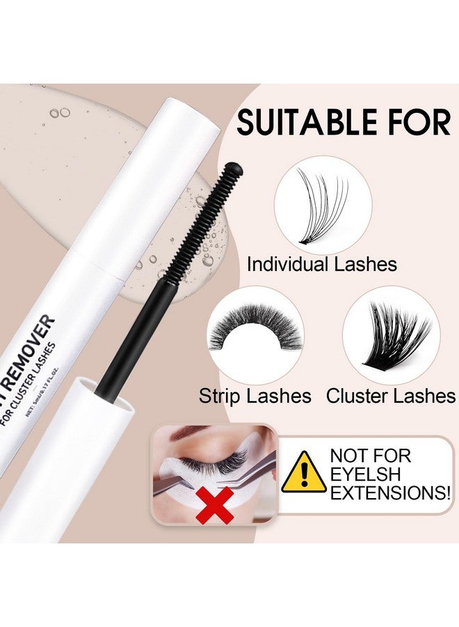 ميوفيو مزيل غراء الرموش 5 مل مزيل الرموش المتكتلة، مزيل الرموش للرموش المتكتلة الفردية، ورابط الرموش، والرموش الصناعية، عصا ماسكارا لطيفة غير مزعجة لإزالة وصلات الرموش - Image 2