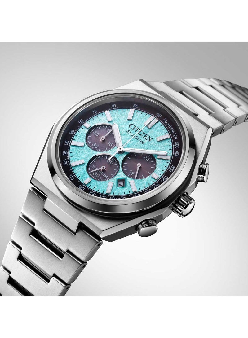 CITIZEN ساعة زينشين كرونوغراف إيكو درايف تيتانيوم للرجال CA4610-85M - Image 2