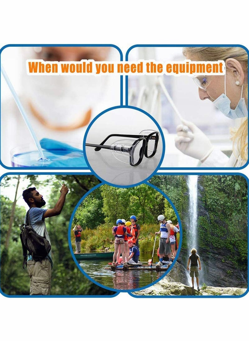 Excefore 3 Pairs Safety Glasses Side Shields,Slip on Clear Side Shields,Fits Small to Medium Eyeglasses Frames Glasses Side Shields Eyeglasses Protect Side Shields  - Image 5