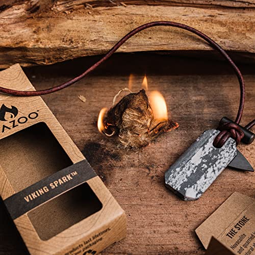 Wazoo Viking Spark™ | Whetstone Sharpener & Fire Starter Necklace | MADE IN USA! - Image 5