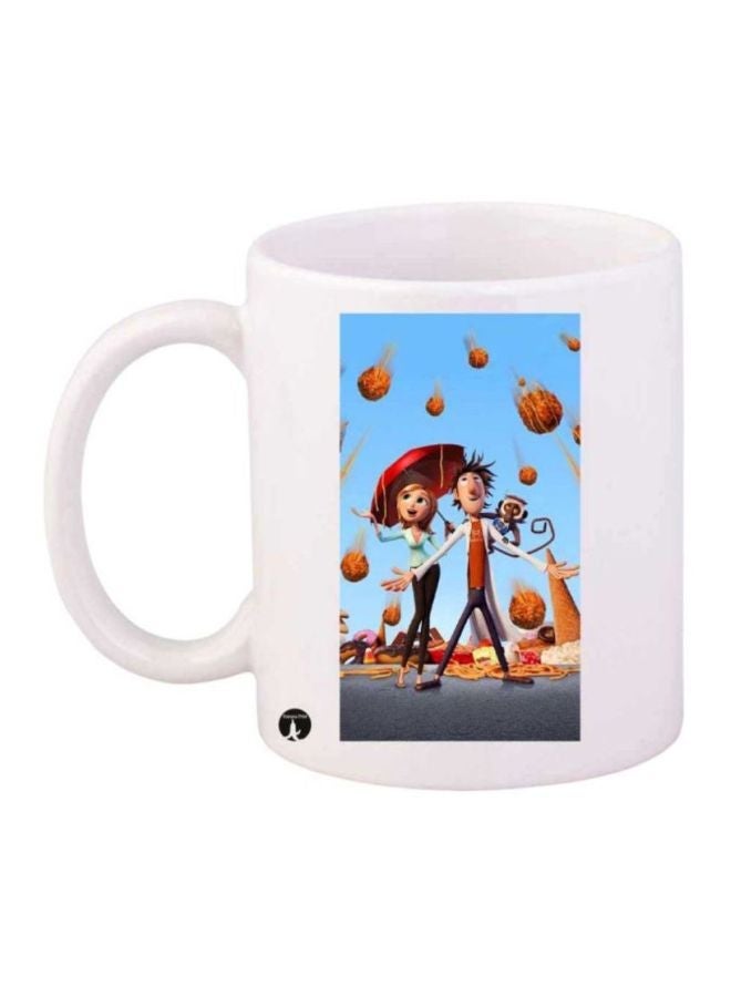 RYN Cloudy With A Chance Of Meatballs Printed Coffee Mug White/Blue/Brown