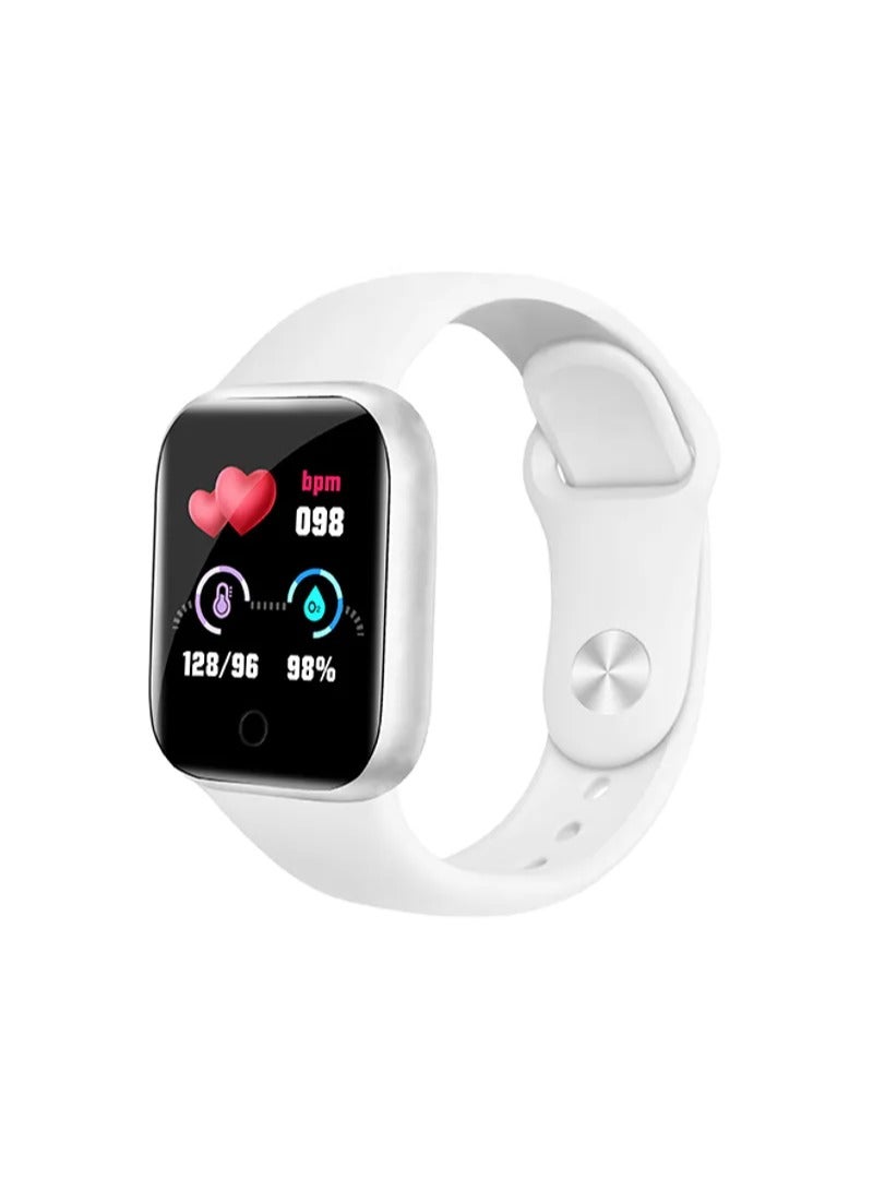HEXABEX Silicone Sport Strap/Band Compatible With 46mm/45mm/44mm/49mm for Apple watch All Series White  - Image 1