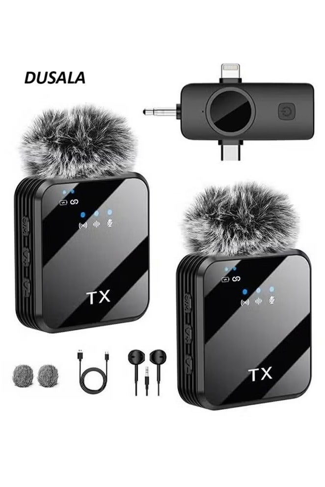 DUSALA Wireless Lavalier Microphone for Mobile Video Recording  2.4G Mini Mic - Image 1