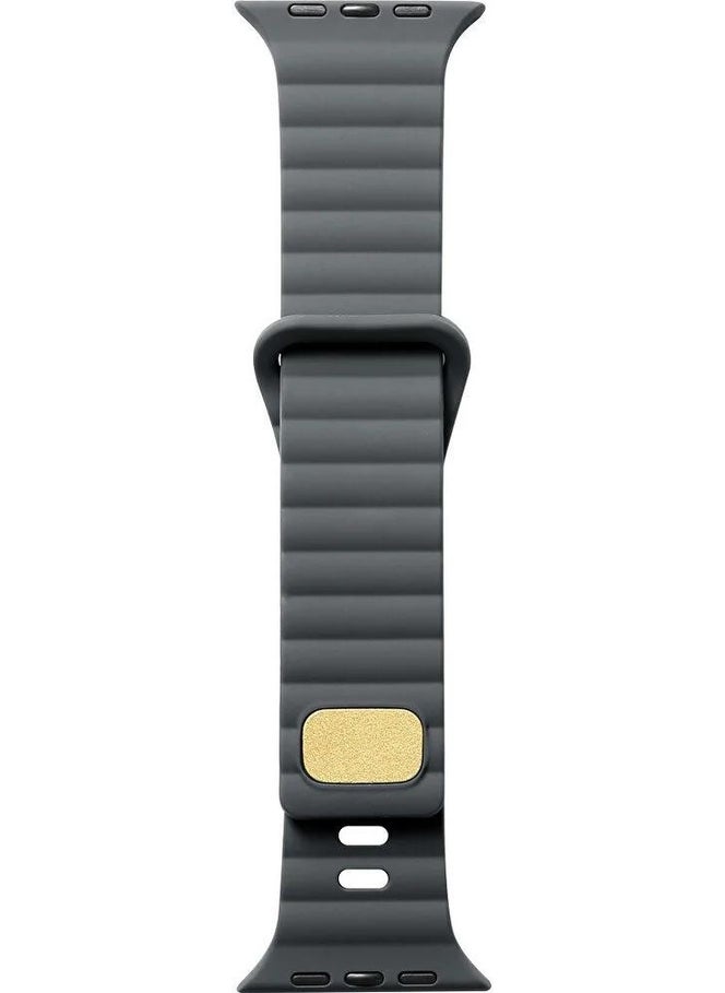 Cosmostech Compatible for Smart Watch Watch 42MM 44MM 45MM 49MM 1/2/3/4/5/6/se/7/8/ultra Silicone Band and Strap Wavy Stripe Design Dark Gray  - Image 1