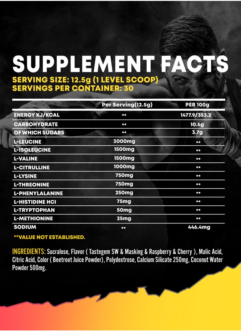 SPORTER Sporter EAA Advanced – 30 Servings | Essential Amino Acids & BCAAs | Cherry Raspberry Flavor | Muscle Recovery & Hydration | Performance & Endurance Support  - Image 3