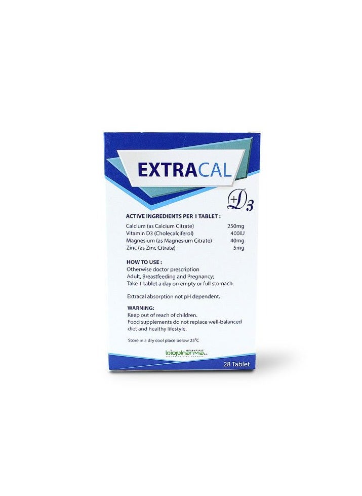 Biopharma Extracal - Calcium Citrate Tablets 28's  - Image 2