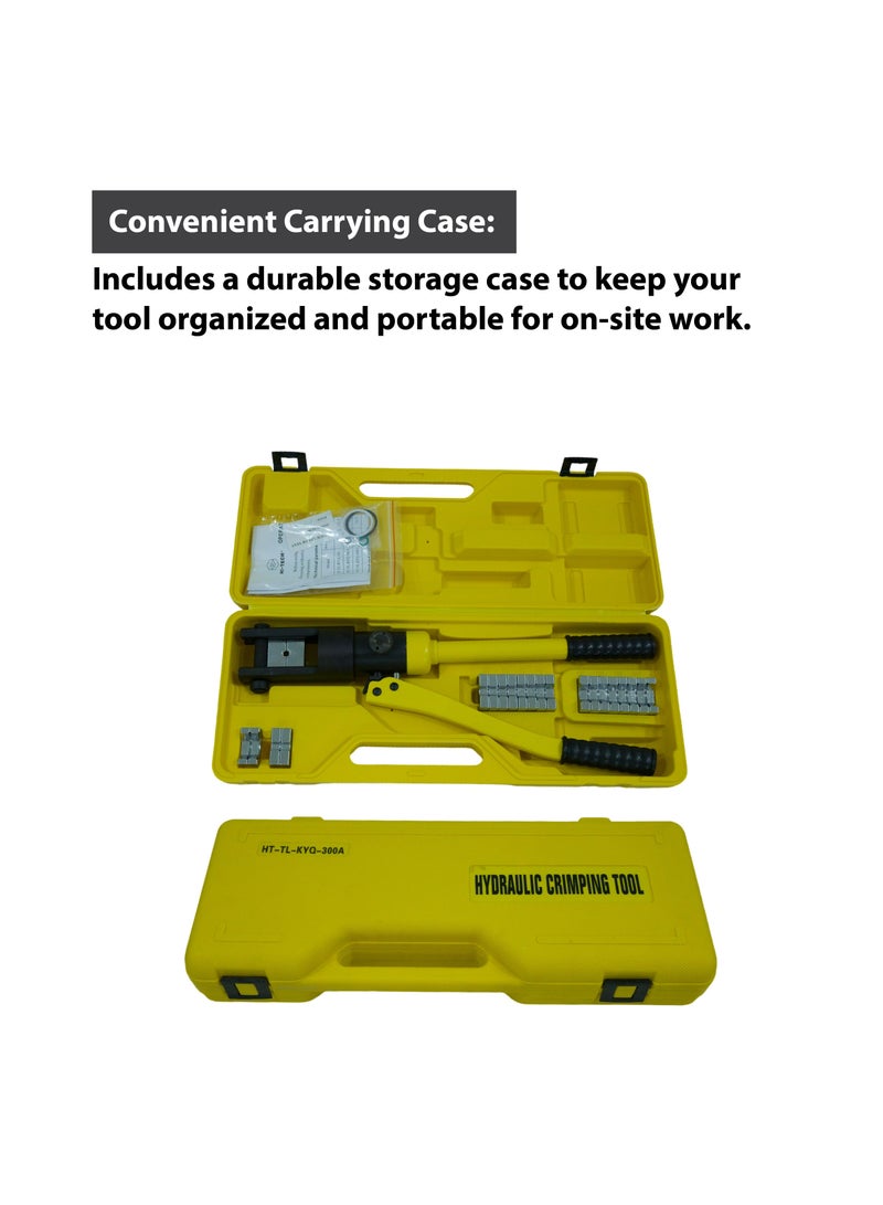 هاي-تيك أداة التجعيد الهيدروليكية - نوع الدبوس HT-TL-KYQ-300A، سعة تصل إلى 300 مم، شديدة التحمل للكابلات والأسلاك الكهربائية . - Image 2