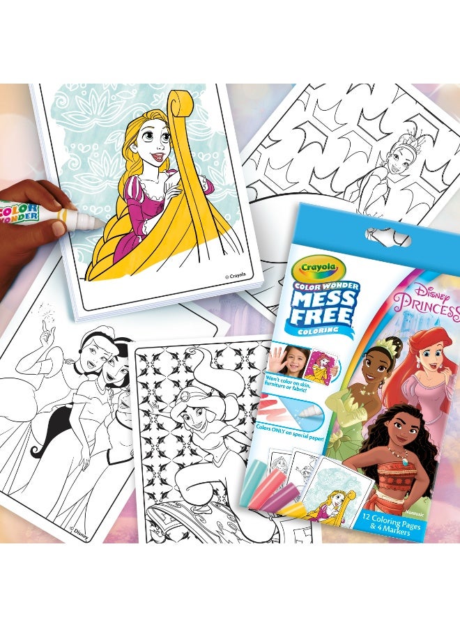 Crayola - Color Wonder Mini Box Set, Disney Princess | features 12 Disney Princess Coloring Pages and 4 Color Wonder Mess Free Markers | excellent gift for toddlers and preschoolers | Ideal for ages 3 and up. - Image 5