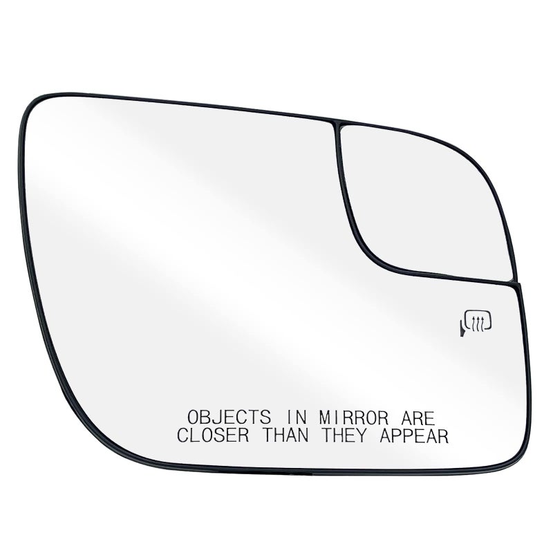 Generic HWXUJK Passenger Side View Heated Mirror Glass Replacement For 2011 2012 2013 2014 2015 2016 2017 Ford Explorer Mirror - Ford Explorer Passenger Side Mirror Convex With Backing Plate  - Image 1