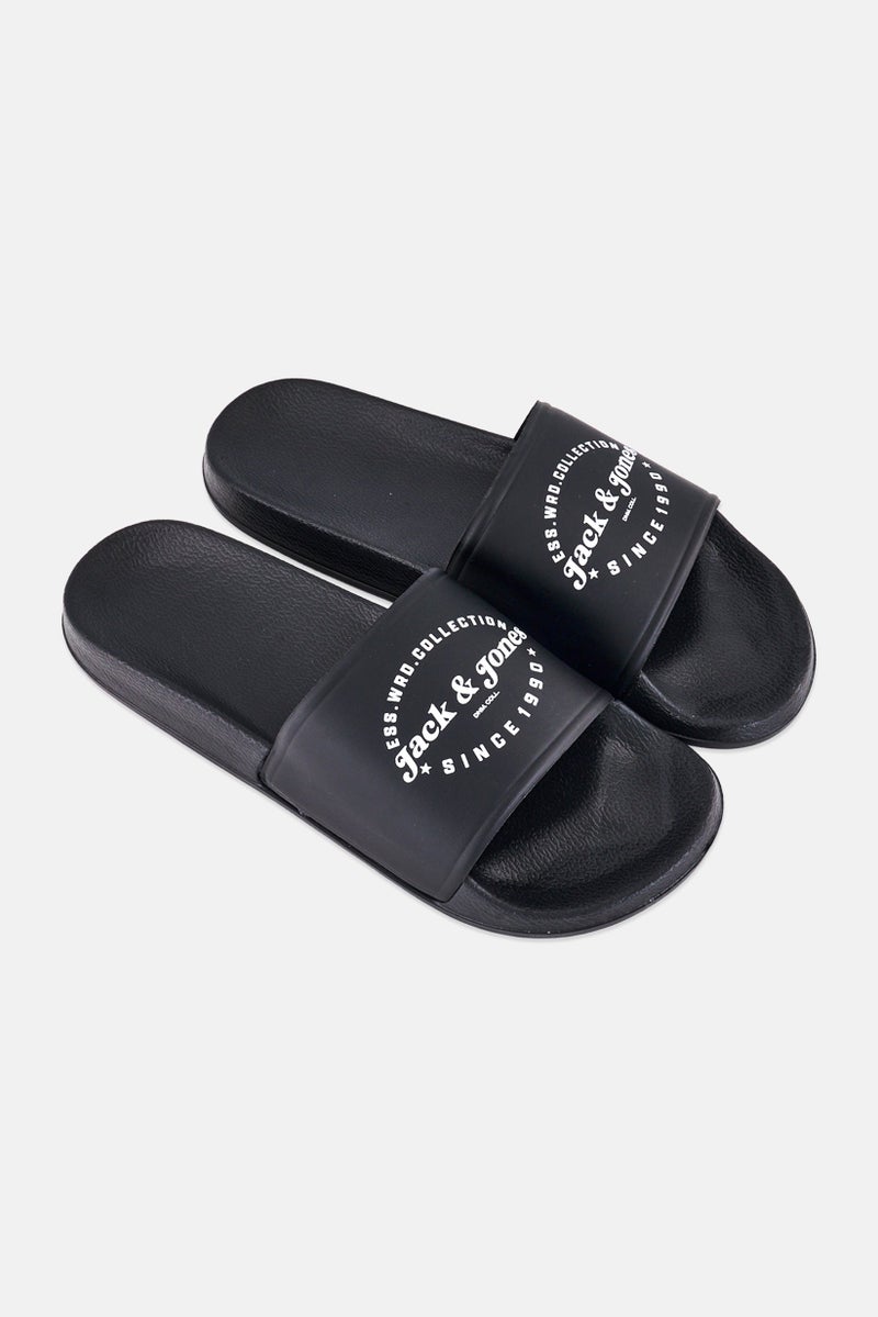 JACK & JONES Men Slip On Slides, Black - Image 4