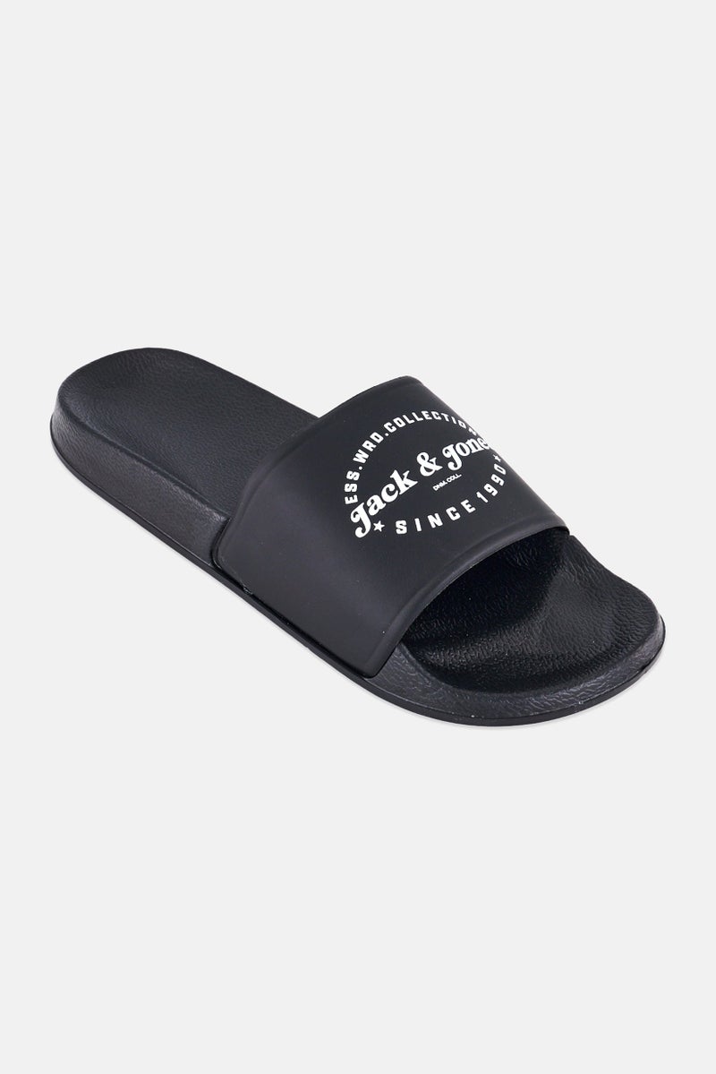 JACK & JONES Men Slip On Slides, Black - Image 1