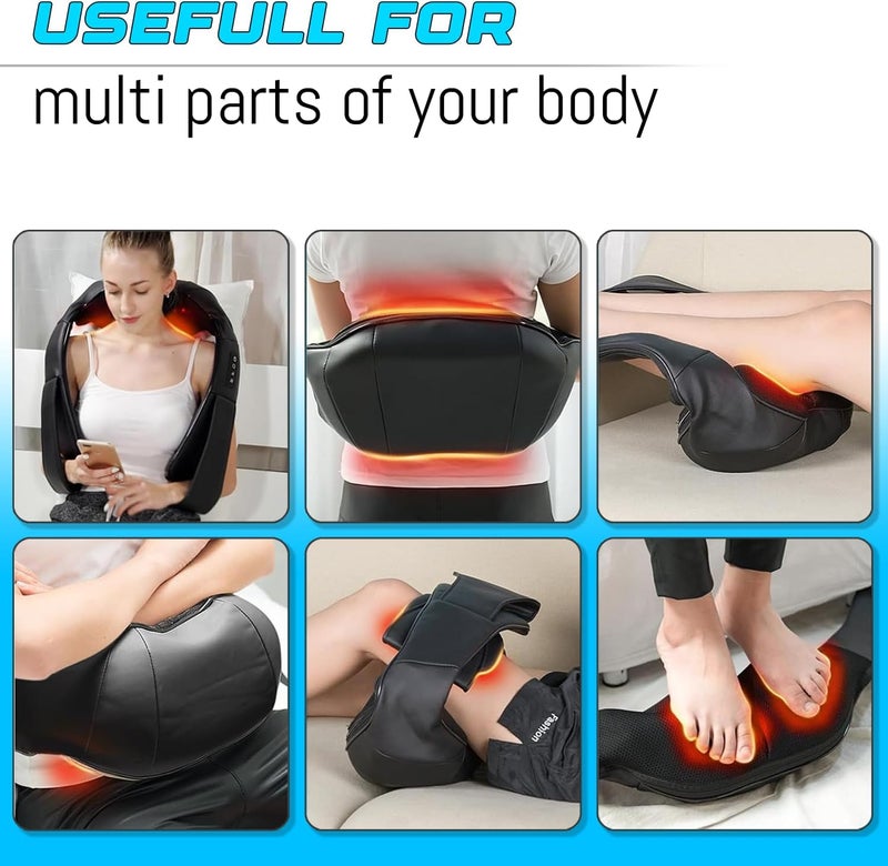 RED WAVE Electric Shoulder Massager with Heat - Deep Tissue 3D Kneading, Adjustable Intensity - Image 2
