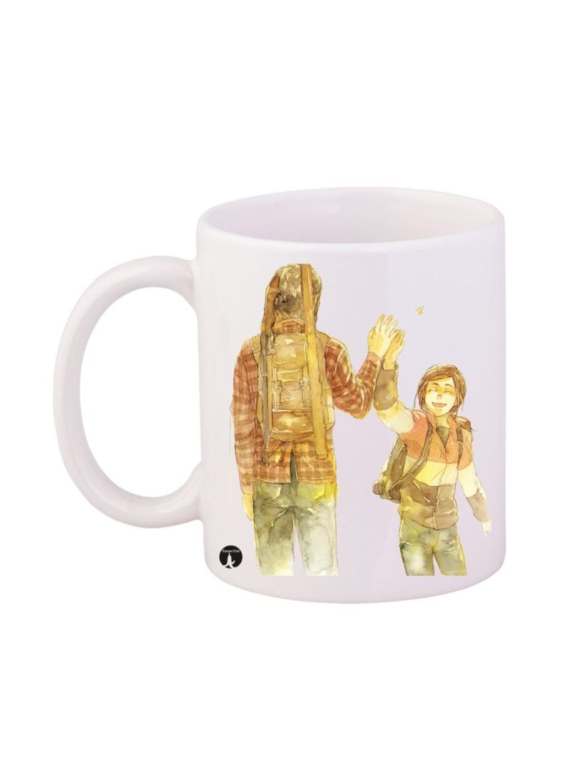 RKN The Last Of Us Printed Coffee Mug White/Yellow/Red 12ounce