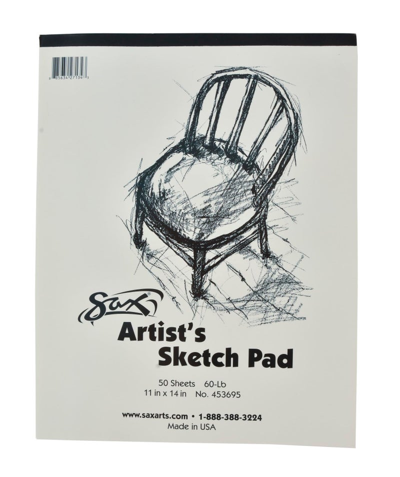 Sax - 453695 Artists Sketch Pad, White, 14" L x 11" W (Sheet of 50) - Image 2
