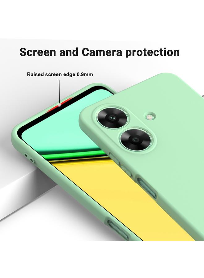 اس-توب جراب لهاتف Realme Note 60 مصنوع من السيليكون السائل المقاوم للصدمات بلون نقي - Image 4