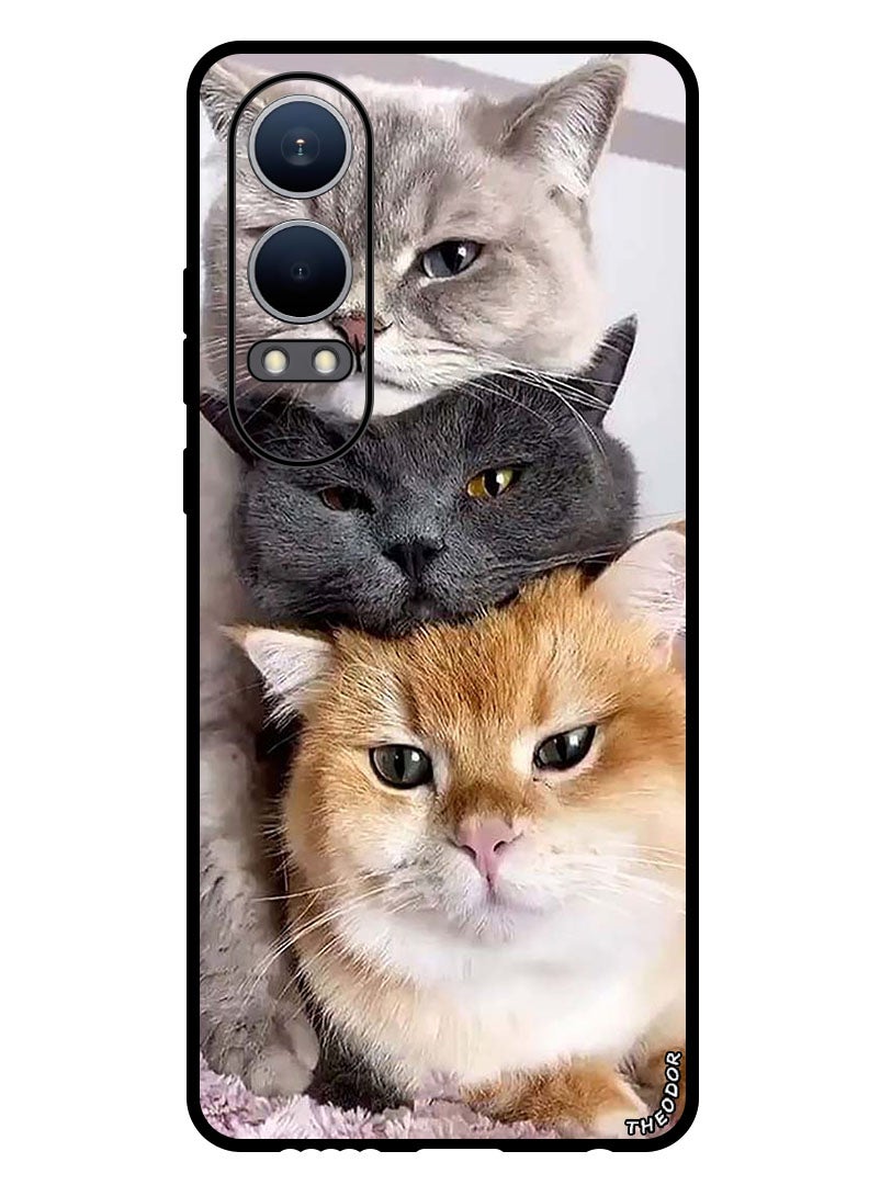 Theodor Protective Case Anti Scratch Shock Proof Bumper Cover For OnePlus Nord CE4 Lite Cats - Image 1