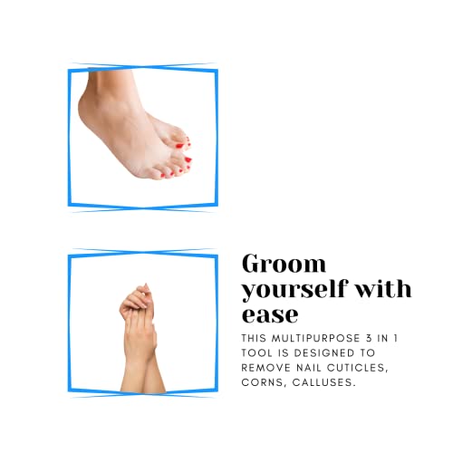 TRITON Professional 3 In 1 Foot Scraper for Pedicure, Foot Filer for Hard n Dead Skin Removing, Callus Remover for Feet, Foot Scrubber for Women n Men - Image 4