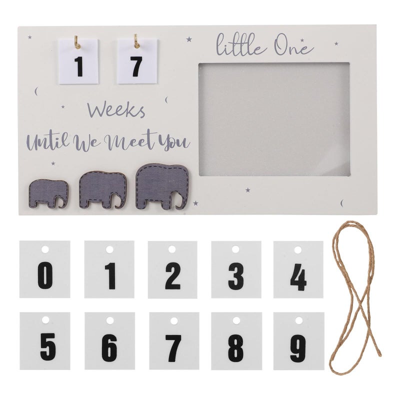Luxshiny Newborn Sonogram Picture Frame 24x12.7cm Nursery Display Growth Marker - Image 2