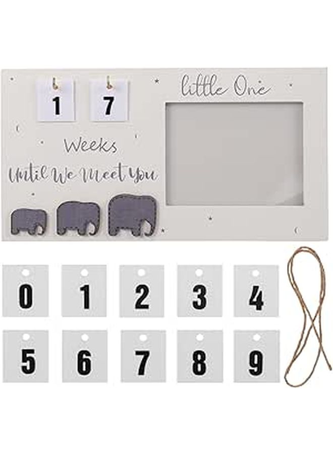 Luxshiny Newborn Sonogram Picture Frame 24x12.7cm Nursery Display Growth Marker - Image 1