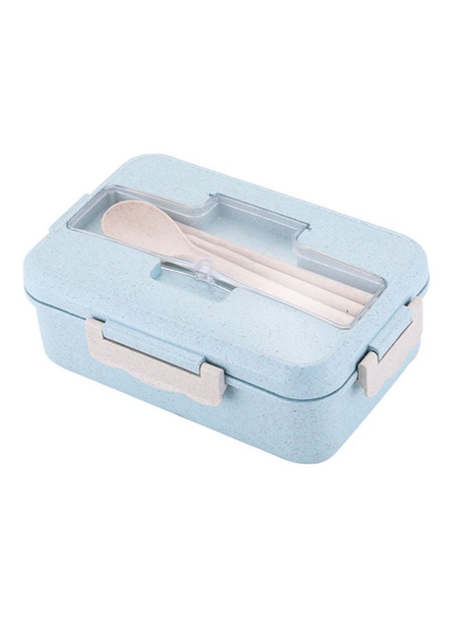 Leakproof Bento Box With 3 Compartment Lunch Blue 21x7x14cm - Image 1