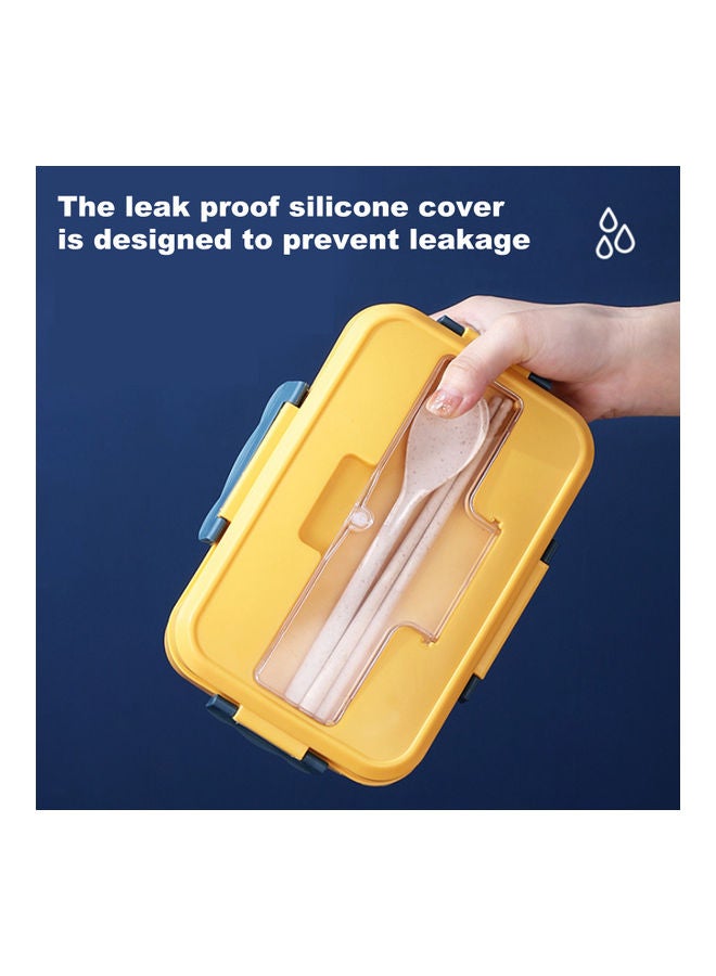 Leakproof Bento Box With 3 Compartment Lunch Blue 21x7x14cm - Image 5