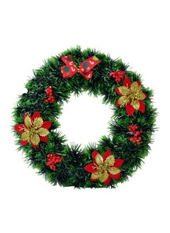 iDream Christmas Wreath 35cm - Festive Holiday Decoration with Lush Greenery, Red Berries - Perfect for Front Door, Wall or Fireplace Decor (Style 3)  - Image 1