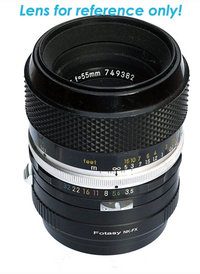 Fotasy - Copper Nikkor Lens to Fuji X Adapter, NK F Mount to X Adapter, Compatible with Fujifilm X-Pro1 X-Pro2 X-Pro3 X-E2 X-E3 X-A10 X-T1 X-T2 X-T3 X-T4 X-T10 X-T20 X-T30 X-T30II X-T100 X-H1 - Image 1
