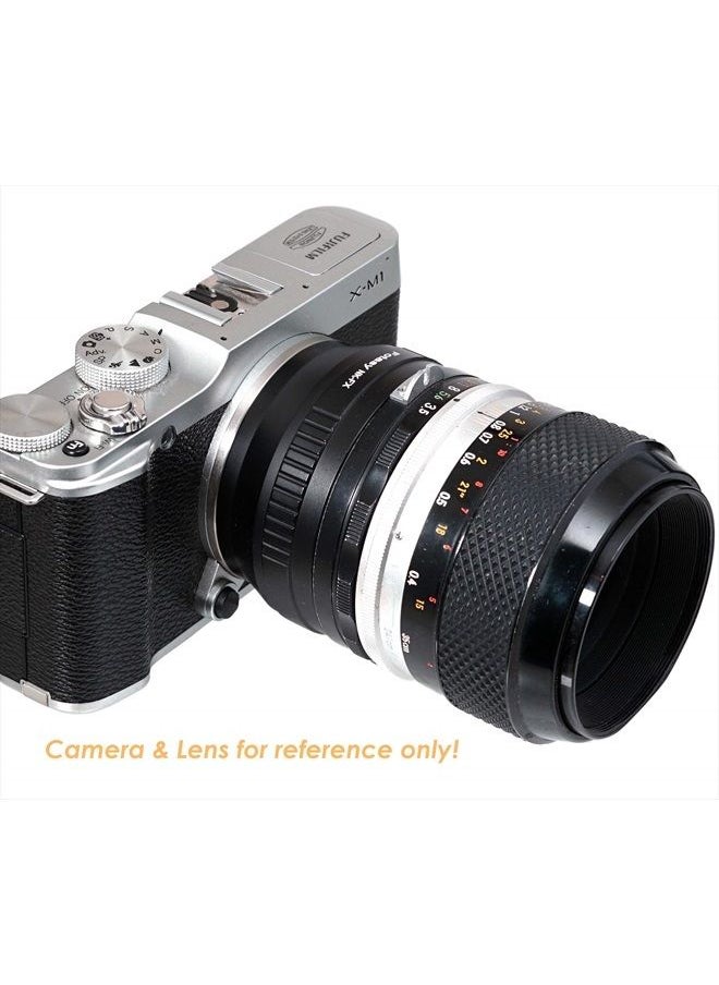 Fotasy - Copper Nikkor Lens to Fuji X Adapter, NK F Mount to X Adapter, Compatible with Fujifilm X-Pro1 X-Pro2 X-Pro3 X-E2 X-E3 X-A10 X-T1 X-T2 X-T3 X-T4 X-T10 X-T20 X-T30 X-T30II X-T100 X-H1 - Image 1