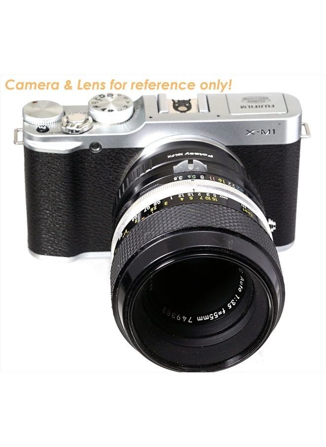 Fotasy - Copper Nikkor Lens to Fuji X Adapter, NK F Mount to X Adapter, Compatible with Fujifilm X-Pro1 X-Pro2 X-Pro3 X-E2 X-E3 X-A10 X-T1 X-T2 X-T3 X-T4 X-T10 X-T20 X-T30 X-T30II X-T100 X-H1 - Image 1
