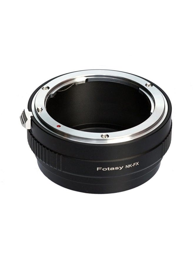 Fotasy Copper Nikkor Lens to Fuji X Adapter, NK F Mount to X Adapter, Compatible with Fujifilm X-Pro1 X-Pro2 X-Pro3 X-E2 X-E3 X-A10 X-T1 X-T2 X-T3 X-T4 X-T10 X-T20 X-T30 X-T30II X-T100 X-H1 - Image 1
