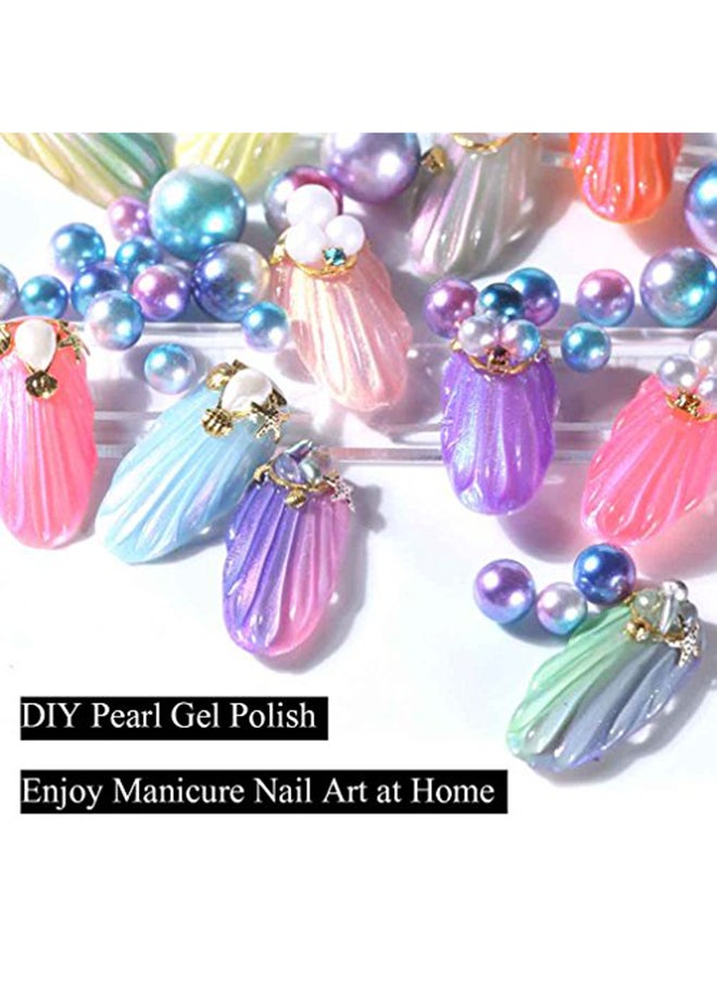 brunson - Gel Nail Polish Pearl Nail Polish Mermaid Gel Manicure Salon Decor Nail Art Elegant Shell Shiny Under Light UV LED Soak Off Set BMG12 - Image 1
