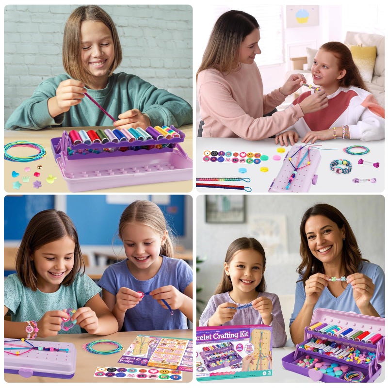 TingingYuli Easter Friendship Bracelet Making Kit with Storage Box,DIY String Bracelet Arts and Craft for Girls Aged 8-12,Kids' Travel Activity Toy Set,Easter Birthday Gifts for Ages 6 7 8 9 10 11 12 Year Old - Image 4