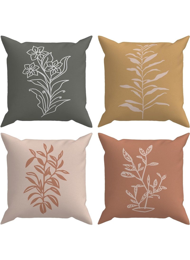 Evdeki Çarşı Evik Exotic 4-Piece Throw Pillow Case DS80  - Image 1